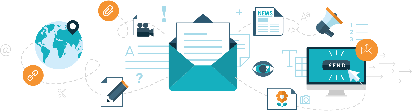 Collage of email solutions for small business